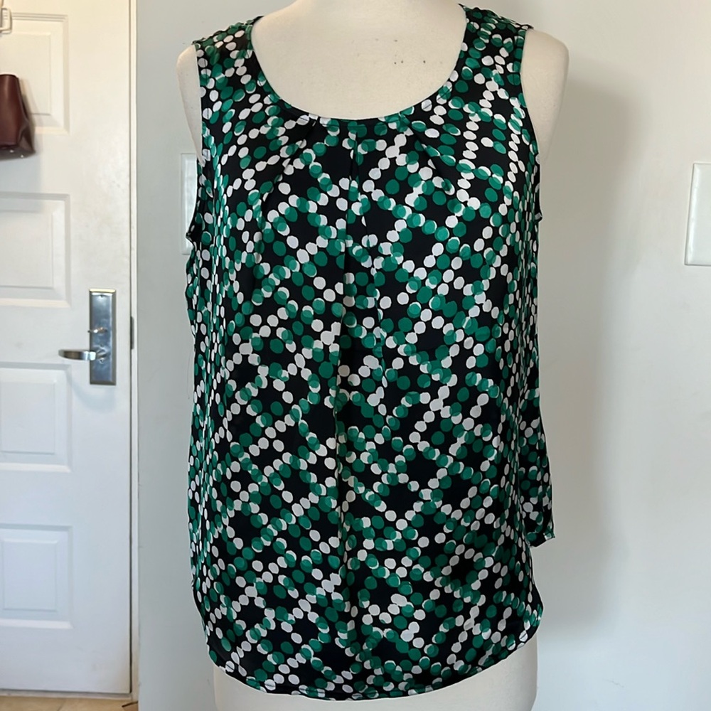 Black and Green Polka Dot blouse